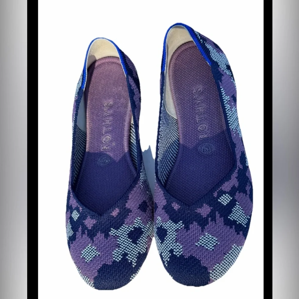 Rothy Retired Violet Botanicamo Flats, Women’s 8.5 Camo Botanical Print, Slip‑On - Picture 2 of 6